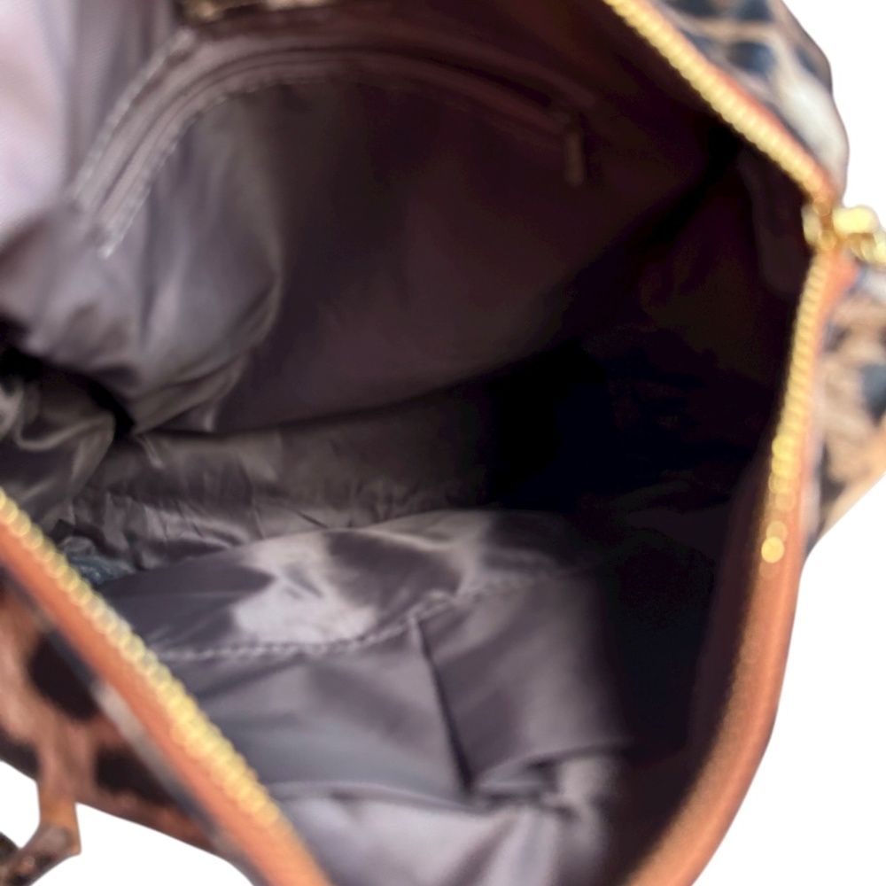 Leopard Print Backpack With Additional Strap - image 8